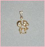 Pingente Dourado Casal