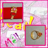Anel Dourado Floral