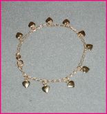 Pulseira Dourada Coração